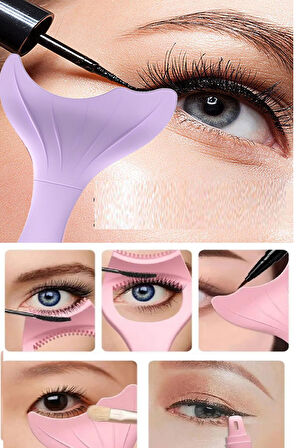 Büro Ev Ofis Personeli için Silikon Kirpik Rimel Eyeliner Maskara Şablonu