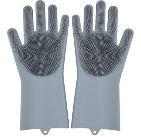 Büro Ev Ofis Mutfağı için Kolay Temizlik Silikon Bulaşık Yıkama Eldiveni