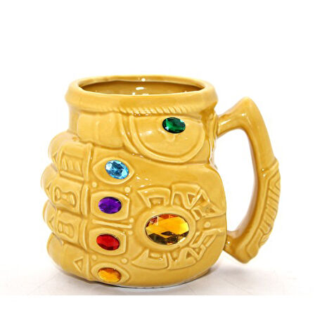 Büro Ev Ofis Hediyesi için Porselen Thanos Eli Temalı Kupa Bardak