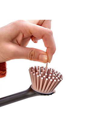 Büro Ev Ofis Mutfağı için İstiridye Silikon Başlı Lavabo Temizlik Bulaşık Yıkama Fırçası