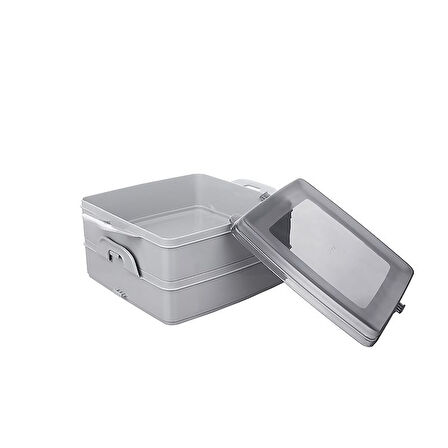 Büro Ev Ofis Mutfağı için 2 Katlı Kapaklı Beslenme Sefer Tası Saklama Kabı