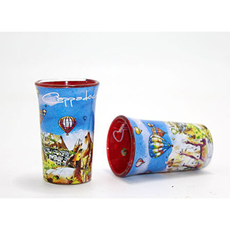 Büro Ev Ofis İçecek Keyfi için 2ADET Yöresel Tasarım Bardak Mini Shat Bardağı Seti