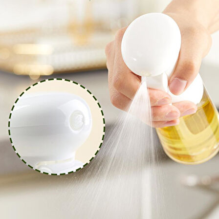 Büro Ev Ofis Mutfağı için 210ML Tetikli Spreyli Cam Yağ Limon Sos Sirke Şişesi