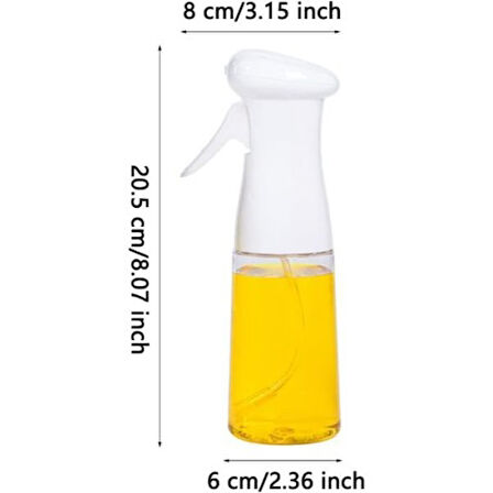 Büro Ev Ofis Mutfağı için 200ML Cam Hazneli Spreyli Limonluk Sosluk Yağdanlık
