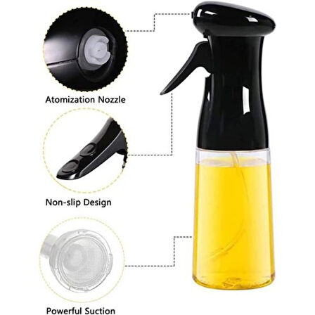 Büro Ev Ofis Mutfağı için 200ML Cam Hazneli Spreyli Limonluk Sosluk Yağdanlık