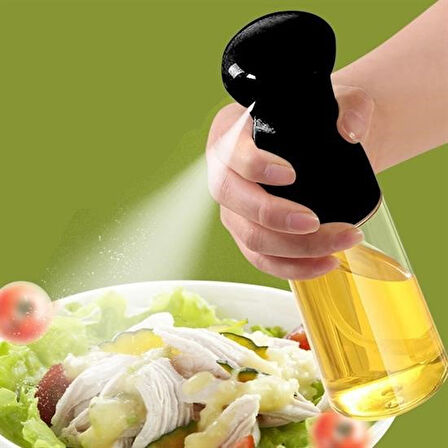 Büro Ev Ofis Sofra Keyfi için Siyah Limon Sirke Sos Yağ Püskürtür Spreyli Cam Şişe