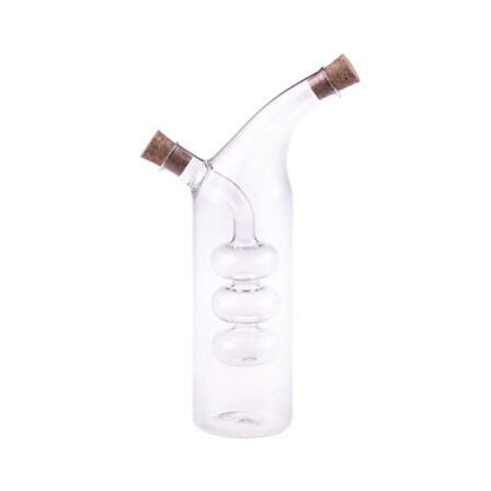 Büro Ev Ofis Mutfağı için 300ML 2 Fonksiyon Cam Limonluk Sosluk Sirkelik Yağdanlık