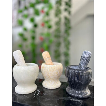 Büro Ev Ofis Mutfağı için Doğal Cilalı Mermer Ezici Havan