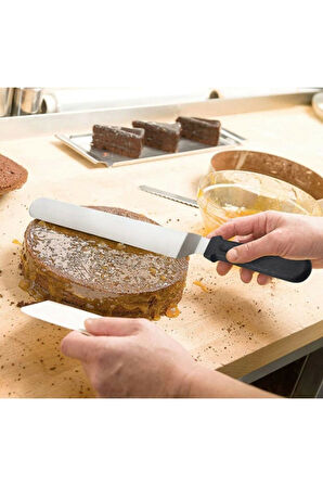 Büro Ev Ofis Mutfağı için 33CM Metal Eğik Pasta Sıvama Spatulası