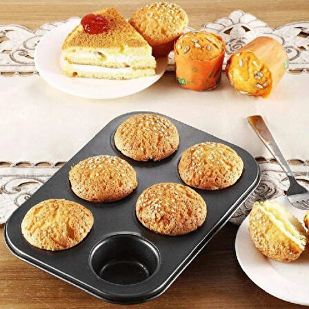 Büro Ev Ofis Mutfağı için 6PARÇA Muffin Kek Yapım Şekil Kalıbı