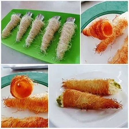 Büro Ev Ofis Mutfağı için 6PARÇA Paslanmaz Korneo Kornet Kurabiye Kalıbı