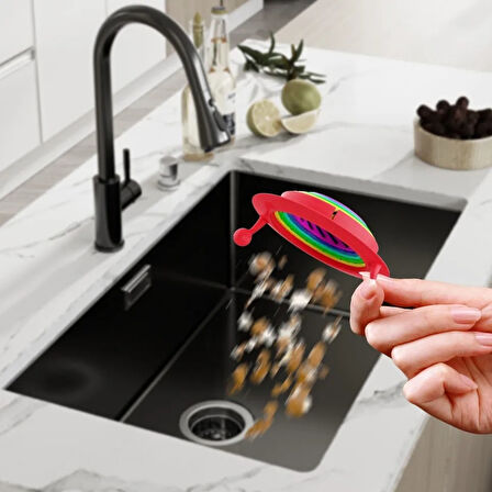 Büro Ev Ofis Yazlık için Kademeli Süzücü Mutfak Banyo Lavabo Filtresi Atık Gider Süzgeci 