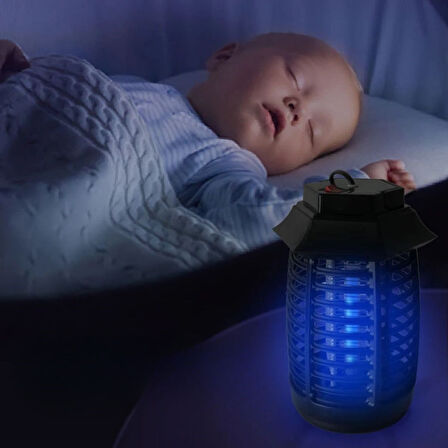 Büro Ev Ofis Yazlık için 2W Uv Mor Led Gece Işıklı Taşıma Asma Saplı Sinek Öldürücü