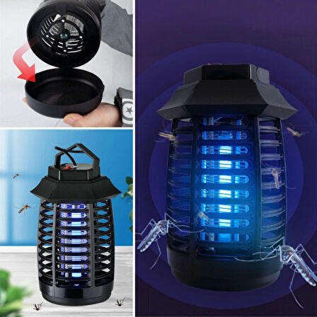 Büro Ev Ofis Yazlık için 2W Uv Mor Led Gece Işıklı Taşıma Asma Saplı Sinek Öldürücü