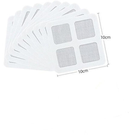 Büro Ev Ofis Yazlık için 40ADET 10x10CM Tül Sineklik Yaması Seti