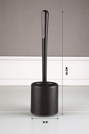 Büro Ev Ofis Yazlık Hijyeni için Silikon Oval Altı Kapalı Hazneli WC Klozet Temizlik Fırçası