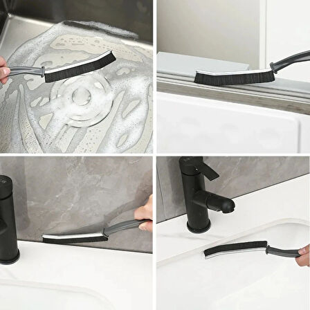 Büro Ev Ofis Yazlık Hijyeni için 2PARÇA İnce Banyo Mutfak Lavabo Derz Temizlik Fırçası
