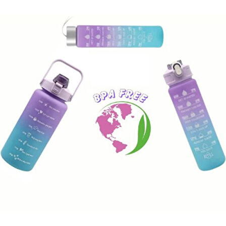 Büro Ev Ofis Hediyesi için 3PARÇA 300-750-2000ML Günlük Suluk Matara Seti