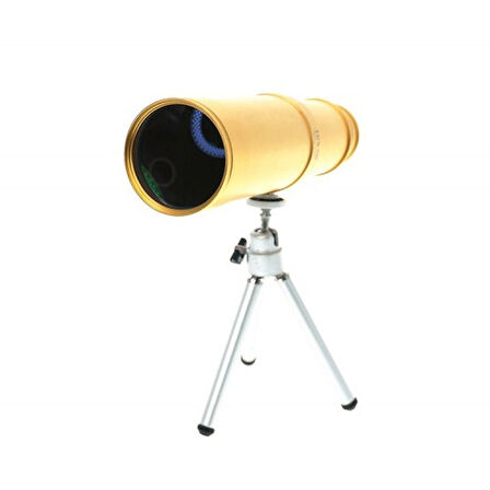 Büro Ev Ofis Kamp Keyfi için 23-1000MT 50X50 Çantalı Golden Metal Büyük Korsan Dürbünü