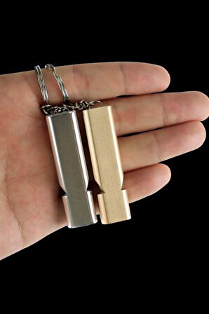 Büro Ev Ofis Kamp Deprem Çantası için Anahtarlık Tipi Alüminyum Acil İmdat Düdüğü