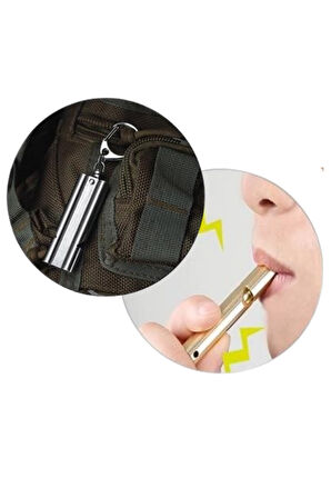 Büro Ev Ofis Kamp Deprem Çantası için Anahtarlık Tipi Alüminyum Acil İmdat Düdüğü
