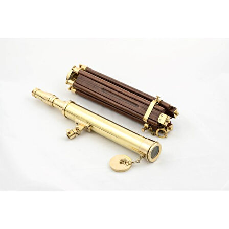 Büro Ev Ofis Yazlık Kamp Hediyesi için Pirinç Yapım Ayaklı Prestij Teleskop