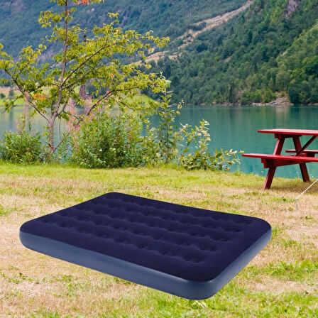 Büro Ev Ofis Yazlık Kamp için 203x152x30xCM Çift Kişilik Yumuşak Yedek Şişme Yatak