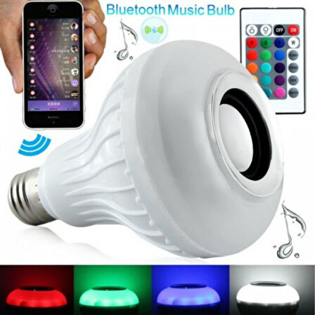 Büro Ev Ofis Hediyesi için Led Ampul Tasarımlı Kumandalı Bluetooth Hoparlör