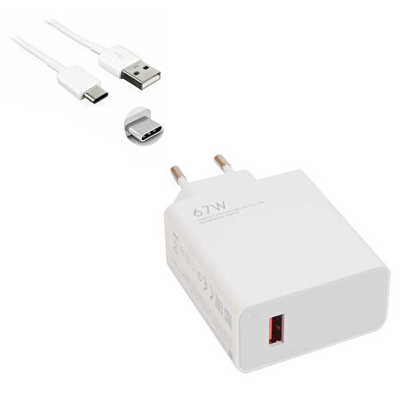 Büro Ev Ofis Telefonu için 1MT Kablolu Taşınır 67W Alet USB To Type-C Şarj Cihazı