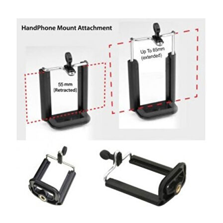 Büro Ev Ofis Fotoğraf Video Çekimi için Telefon Tripod Bağlantı Aparatı