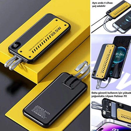 Büro Ev Ofis için 10000MAH 4 Cihaz Hızlı Şarj Edebilen Powerbank