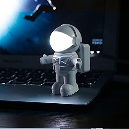 Büro Ev Ofis Hediyesi için 6CM Astronot Model Usb Takılır Okuma Lambası