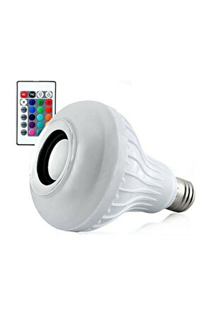 Büro Ev Ofis Hediyesi için Kumandalı Bluetooth Disco Rgb Işıklı Ampul