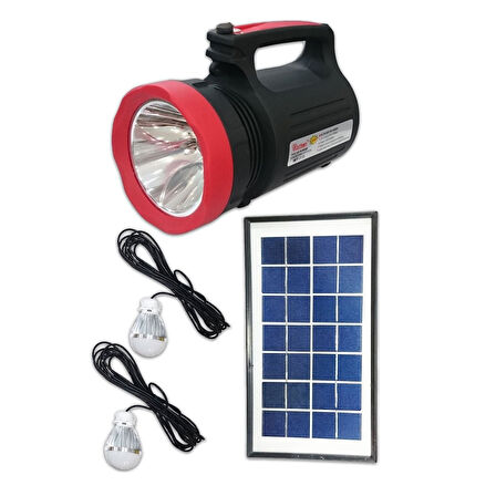 Büro Ev Ofis Yazlık Kamp Keyfi için Solar Güneş Enerji Şarjlı Led Fener Işıldak
