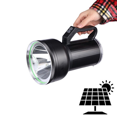 Büro Ev Ofis İş Güvenliği için Solar Güneş Tşık Şarjlı Lamba GT Led Işıklı Taşınır El Feneri