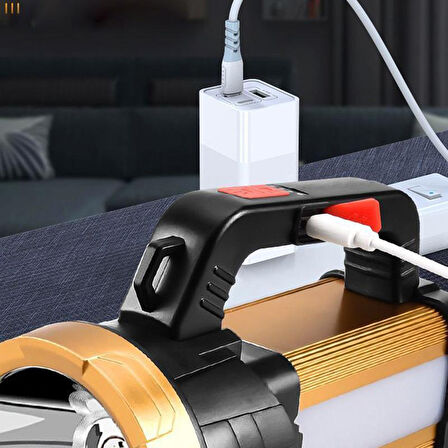 Büro Ev Ofis İş Güvenliği için Şarjlı Lamba 6MOD Işıklı Projektör Rl Feneri