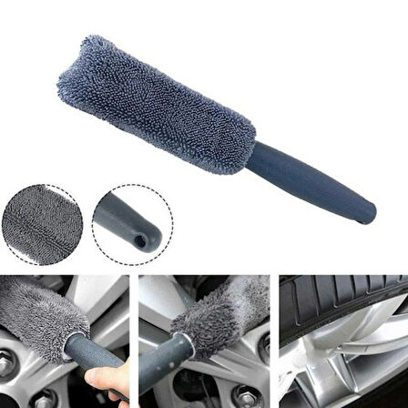 Büro Ev Ofis Arabası Bakımı için Araç Dışı Mikrofiber Oto Jant Temizleme Fırçası