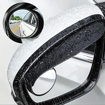 Büro Ev Ofis Arabası için 2ADET Araç Yan Ayna Karbon Fiber Oto Kar Yağmur Korur Kalkanı Visör