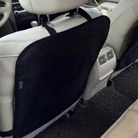 Büro Ev Ofis Arabası için 2ADET 58x42CM Siyah Araç İçi Koltuk Arka Ayak Engeli Oto Koruma Kılıfı
