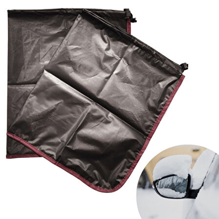 Büro Ev Ofis Arabası için 2ADET Araç Dışı Dikiz Ayna Donma Engeller Oto Koruyucu Branda Seti