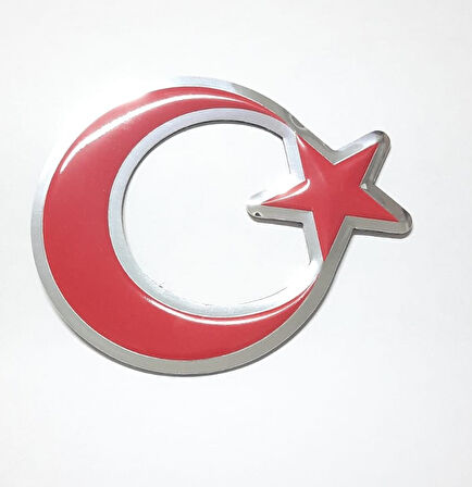 Büro Ev Ofis Arabası için 12CM Tekli Araç Dışı Plastik Yapışır Ay Yıldız Oto Kaporta Stickerı