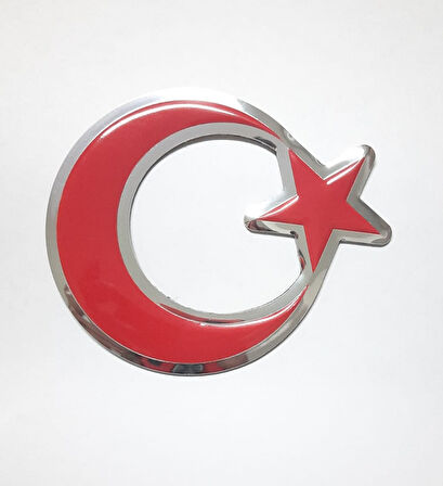 Büro Ev Ofis Arabası için 12CM Tekli Araç Dışı Plastik Yapışır Ay Yıldız Oto Kaporta Stickerı