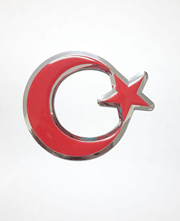Büro Ev Ofis Arabası için 12CM Tekli Araç Dışı Plastik Yapışır Ay Yıldız Oto Kaporta Stickerı