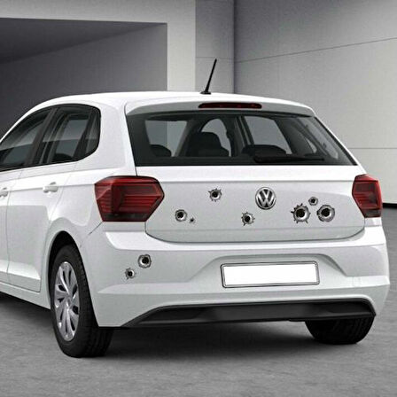 Büro Ev Ofis Arabası için 21x30CM Araç Dışı Kurşun İzi Oto Kaporta Sticker Seti