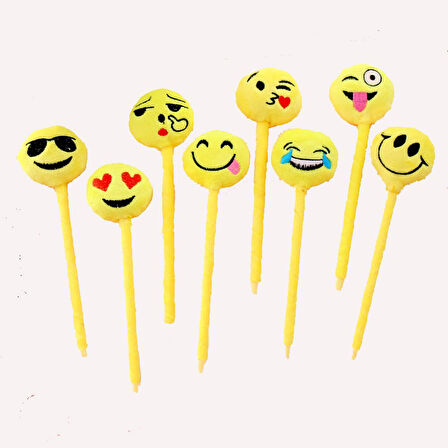 Büro Ev Ofis Hediyesi için Peluşlu Emoji Stil Kalem