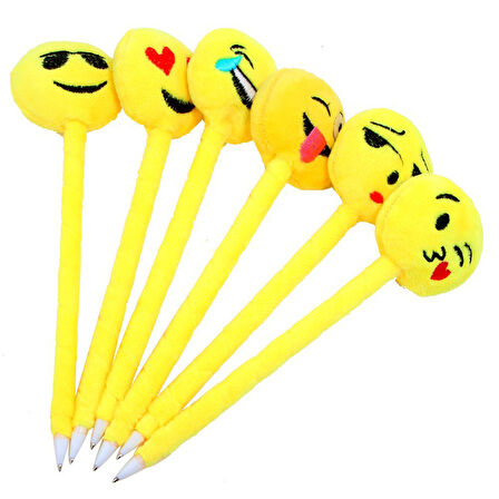 Büro Ev Ofis Hediyesi için Peluşlu Emoji Stil Kalem