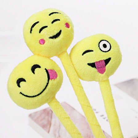 Büro Ev Ofis Hediyesi için Peluşlu Emoji Stil Kalem