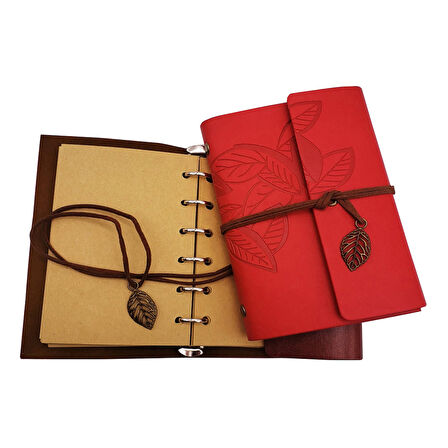 Büro Ev Ofis Hediyesi için Mini Retro Deri Defter