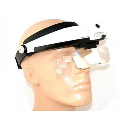 Büro Ev Ofis Hediyesi için 5 Mercekli Büyüteç Fonksiyonel Kafa Başlıklı Tip Işıklı El Büyüteci