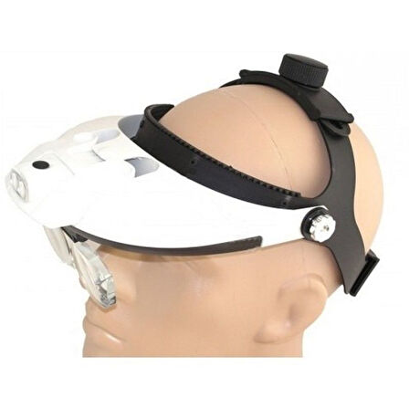 Büro Ev Ofis Elektronik Atölyesi için Başlık Tip Büyüteç 5 Mercekli Işıklı Kafa Büyüteci